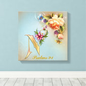 Monogram N Premium gestreken Canvas (gloss) Afdruk (Insitu (Houten vloer))