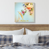 Monogram N Premium gestreken Canvas (gloss) Afdruk (Insitu (Slaapkamer))