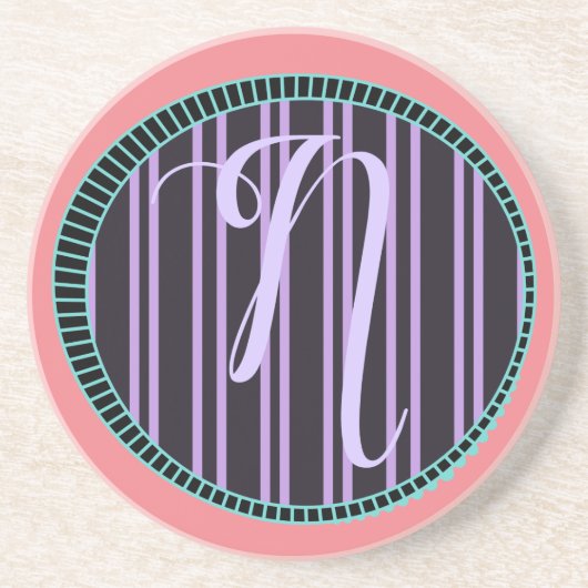 Monogram N Sandstone Onderzetter (Voorkant)