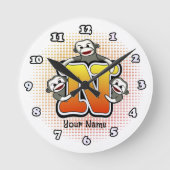 Monogram N Sock Monkey klok (Voorkant)