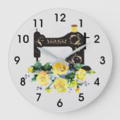 Monogram naaimachine, geel grote klok (Voorkant)