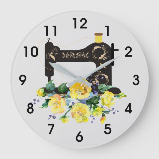 Monogram  naaimachine, geel grote klok (Voorkant)