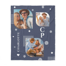 Monogram Naam 3 Foto Collage Trendy