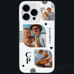 Monogram Naam 3 Foto Collage Trendy Modern Case-Mate iPhone 14 Pro Max Hoesje<br><div class="desc">De Naam van Monogram 3 de Gevallen van de Telefoon van de Collage Trendy Moderne van de Foto kenmerkt een fotocollage van drie van uw favoriete foto's met uw gepersonaliseerde naam en monogram in elegant zwart manuscript. Personaliseer door de tekst in de verstrekte tekstvakjes uit te geven. Ideaal voor verjaardag,...</div>