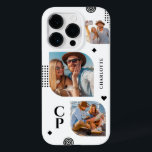 Monogram Naam 3 Foto Collage Trendy Modern Case-Mate iPhone 14 Pro Hoesje<br><div class="desc">De Naam van Monogram 3 de Gevallen van de Telefoon van de Collage Trendy Moderne van de Foto kenmerkt een fotocollage van drie van uw favoriete foto's met uw gepersonaliseerde naam en monogram in elegant zwart manuscript. Personaliseer door de tekst in de verstrekte tekstvakjes uit te geven. Ideaal voor verjaardag,...</div>