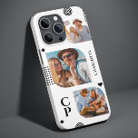 Monogram Naam 3 Foto Collage Trendy Modern Case-Mate iPhone Case<br><div class="desc">De Naam van Monogram 3 de Gevallen van de Telefoon van de Collage Trendy Moderne van de Foto kenmerkt een fotocollage van drie van uw favoriete foto's met uw gepersonaliseerde naam en monogram in elegant zwart manuscript. Personaliseer door de tekst in de verstrekte tekstvakjes uit te geven. Ideaal voor verjaardag,...</div>