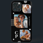 Monogram Naam 3 Foto Collage Trendy Modern Case-Mate iPhone Case<br><div class="desc">De Naam van het monogram 3 de Inzameling van de Foto Trendy Moderne Gevallen van de Telefoon kenmerkt een fotocollage van drie van uw favoriete foto's met uw gepersonaliseerde naam en monogram in elegant wit manuscript. Personaliseer door de tekst in de verstrekte tekstvakjes uit te geven. Ideaal voor verjaardag, Kerstmis,...</div>