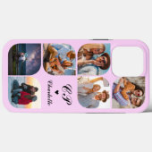 Monogram Naam 6 Foto Modern Modieus Eenvoudig Case-Mate iPhone Case (Achterkant (horizontaal))