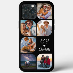 Monogram naam 6 foto modern trendy eenvoudig Case-Mate iPhone case