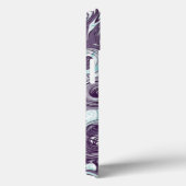 Monogram Naam Abstracte zwenkgolven Aangepast Case-Mate iPhone Case (Achterkant / Rechts)