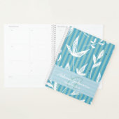 Monogram Naam Afspraak Boek 2025 Blauw Planne Planner (Display)
