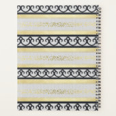 Monogram Naam Afspraak Boek Golden Glitter Planner (Achterkant)