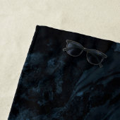 Monogram Naam Agaat Marine Blauw Goud Strandlaken (In situ)