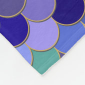 Monogram + naam | Aqua Blauwgroen en kleurrijke ze Fleece Deken (Hoek)