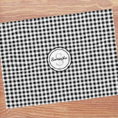 Monogram-Naam B&W Buffalo Check Fleece Deken