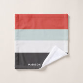 monogram, naam, bad handdoek (Wasdoekje)