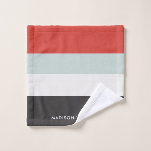 monogram, naam, bad handdoek (Wasdoekje)