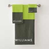 monogram, naam, bad handdoek (Insitu)