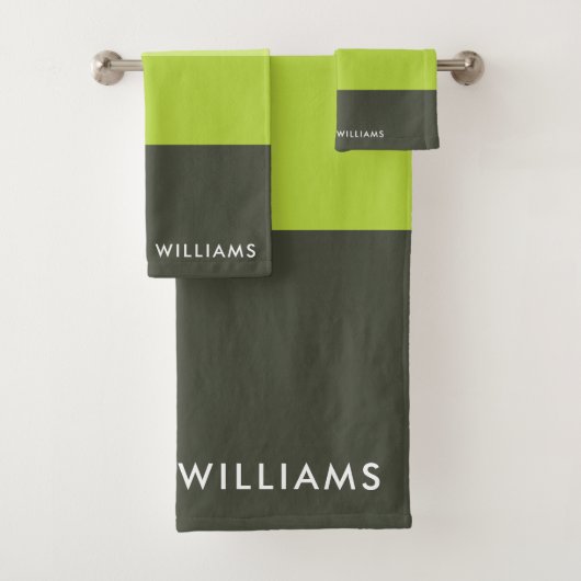 monogram, naam, bad handdoek (Insitu)