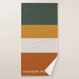 monogram, naam, bad handdoek