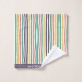 monogram, naam, bad handdoek (Wasdoekje)