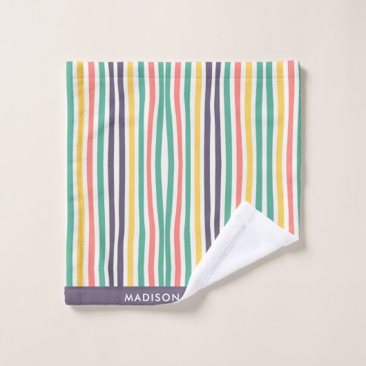 monogram, naam, bad handdoek (Wasdoekje)