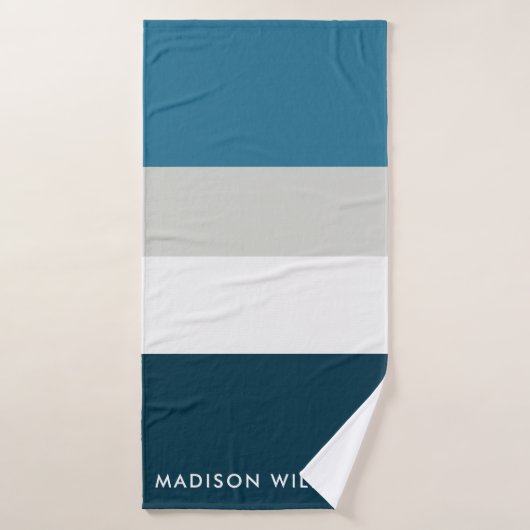 monogram, naam, bad handdoek (Badhanddoek)