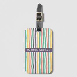 monogram, naam, bagagelabel