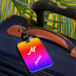 Monogram Naam Bagagelabel Regenboogkleuren<br><div class="desc">Bagagelabel voor prachtige regenboogkleuren - Uw brief - Naam / Tekst</div>