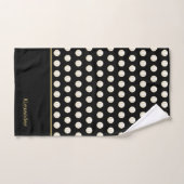 Monogram naam Baseball Gold Black Bad Handdoek (Handdoek)