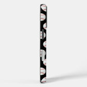 Monogram Naam Baseball Naadloos Patroon Zwart Case-Mate iPhone Case (Achterkant / Rechts)