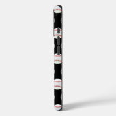 Monogram Naam Baseball Naadloos Patroon Zwart Case-Mate iPhone Case (Achterkant / Links)