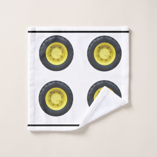 Monogram Naam Basketball Oranje op White Bath Towe Bad Handdoek (Wasdoekje)