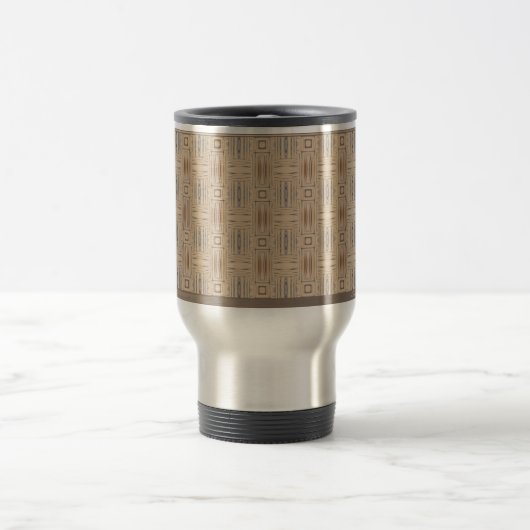 Monogram Naam Beach Print Travel Mug Reisbeker (Center)