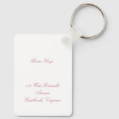 Monogram & Naam Betekenis Tropische Bloemen Sleutelhanger (Achterkant)