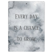 Monogram & naam Bevestiging Waterverf Grijze clip Klembord (Achterkant)