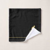 Monogram naam Bicycle Gold Black Bad Handdoek (Wasdoekje)