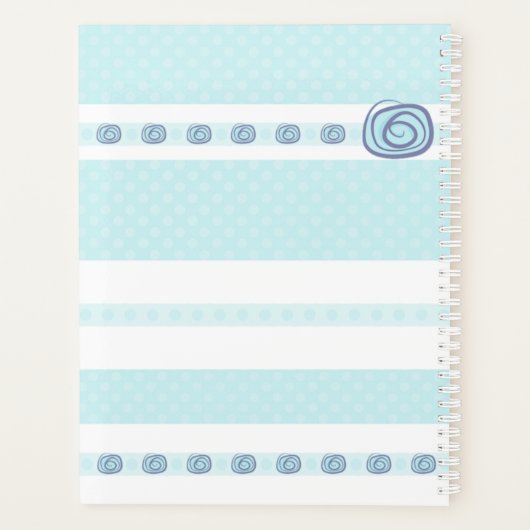 Monogram Naam Blauw 2025 Modern Planner (Achterkant)