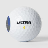 Monogram naam blauw grijs stijlvol modern golfballen (Logo)