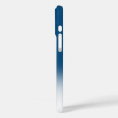 Monogram Naam Blauwe Ombre White Case-Mate iPhone Case (Achterkant / Links)