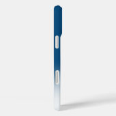 Monogram Naam Blauwe Ombre Witte Vis Omlijning Case-Mate iPhone Case (Achterkant / Rechts)