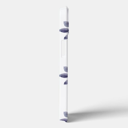 Monogram Naam Blauwe Roze Retrofloer Waterverf Case-Mate iPhone Case (Achterkant / Rechts)