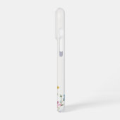 Monogram Naam Bloem Boho Chic iPhone Hoesje (Linkerkant)