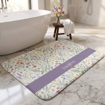 Monogram Naam Bloem Wildflower Boho Lavendel Chic