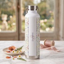 Monogram Naam Bloem Wildflower Boho Lavendel Chic