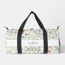 Monogram Naam Bloem Wildflower Patroon Gym Yoga