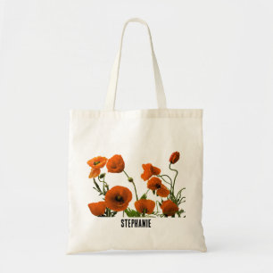 Monogram Naam Bloemen Bruidsmeisje Trouwcadeau Gun Tote Bag