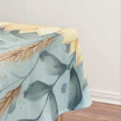 Monogram naam bloemen zonnebloem pastel waterverf tafelkleed (Voorbeeld)