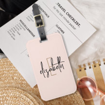 Monogram Naam Blush Pink Minimalist Modern