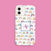 Monogram Naam Boho Regenboog Case-Mate iPhone Case